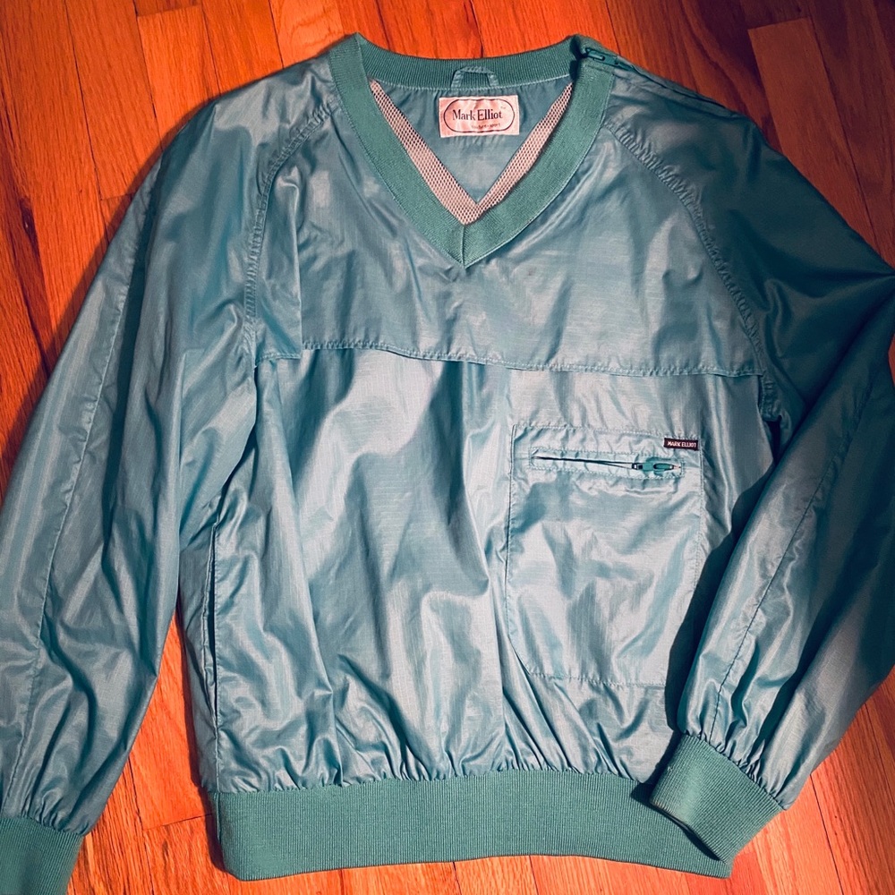 Vintage Mark Elliot wind breaker style pull over.
